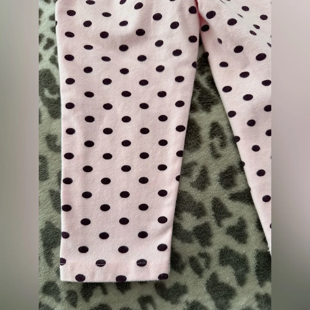 2007 Old Navy Polka Dot Leggings in Pink Brown Size 18-24 months Girls